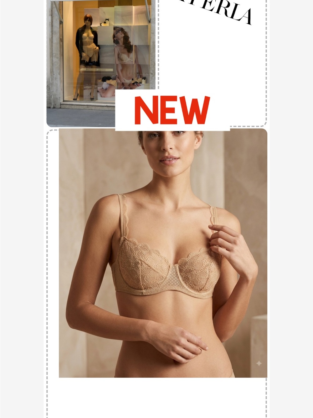NEW La Perla Lace Underwire Balconette Bra in Beige/ new condition size 34 - Picture 7 of 9